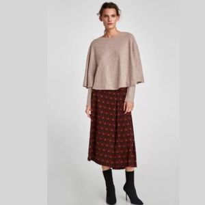 Zara Mauve Poncho Sweater